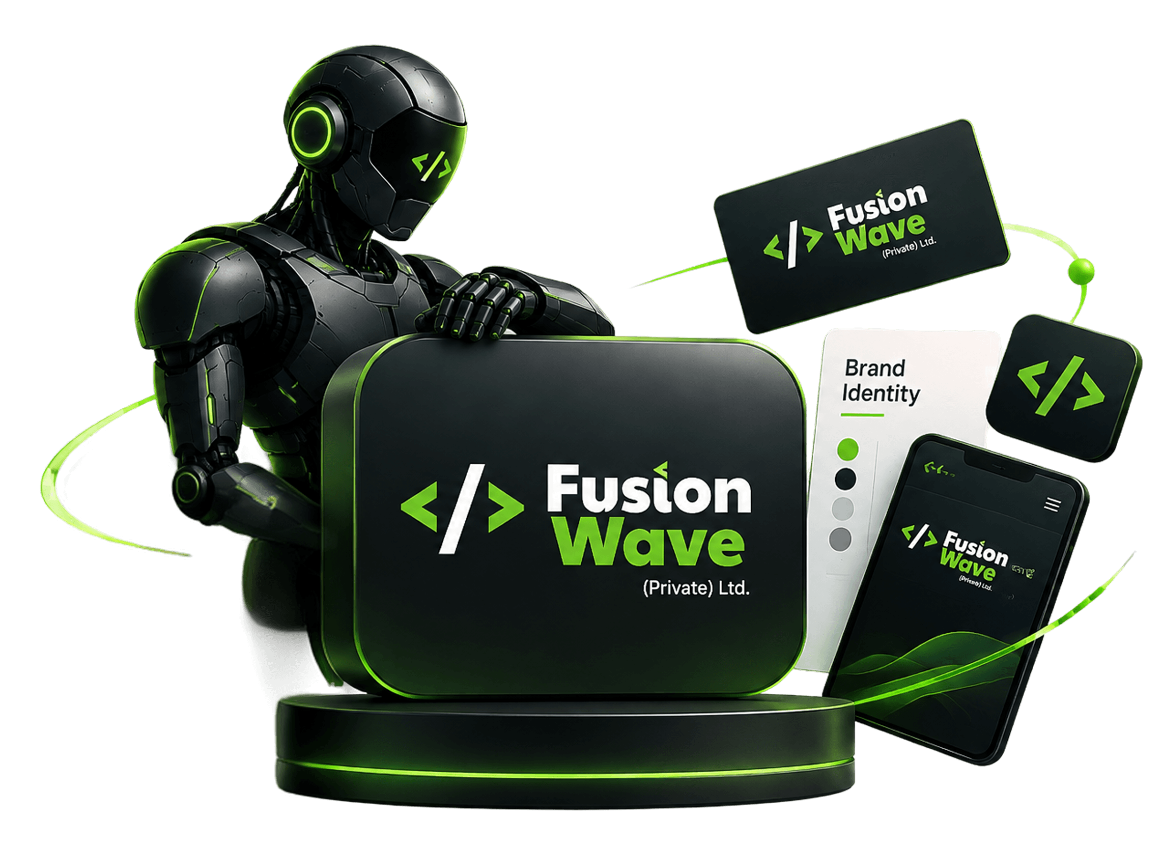 Brand identity design with logo and color palette